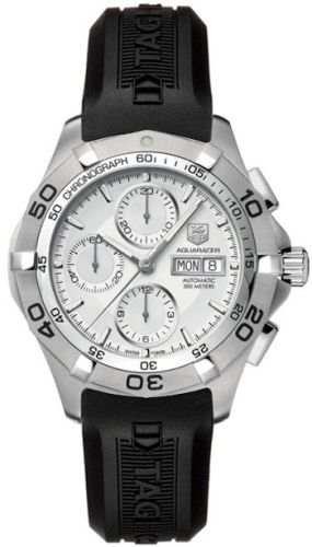 TAG Heuer Aquaracer 300M Calibre 16 Day-Date 43 Stainless Steel / Silver / Rubber